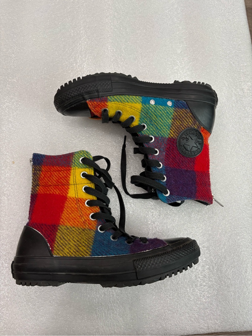 Woolrich Converse Chuck Taylor All Star High Top - Rainbow Plaid Wool Sneaker